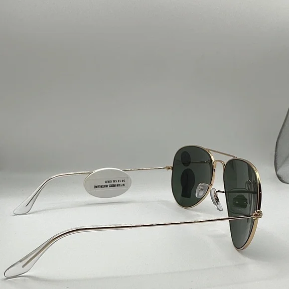 Ray-Ban Aviator Sunglasses - Gold Frame with Dark Green  display picture 2
